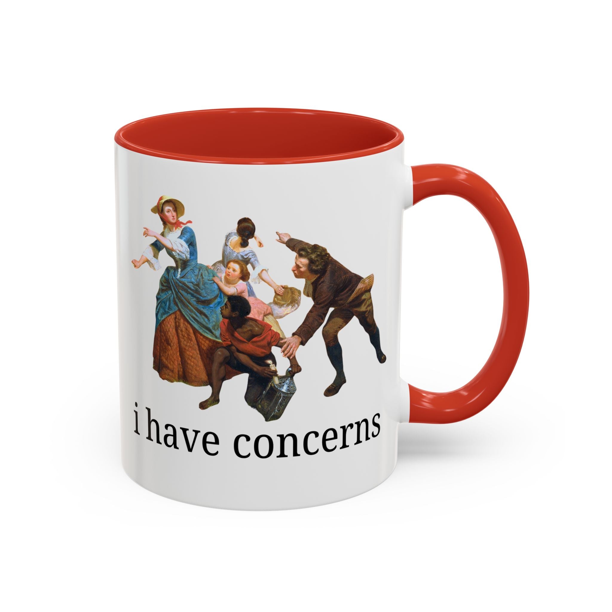 I Have Concerns Art History Coffee Mug: Mrs. Schuyler Burning Her Wheat Fields Mug Opal and June