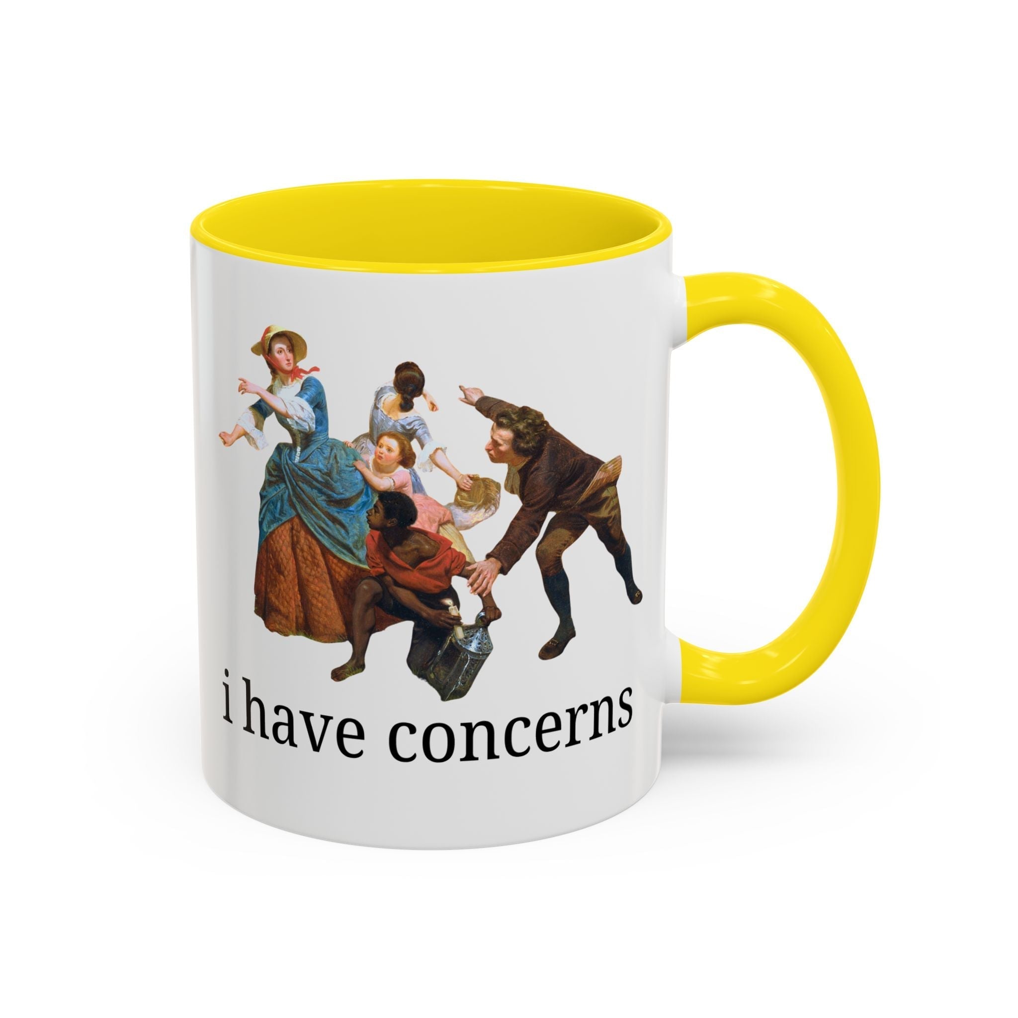 I Have Concerns Art History Coffee Mug: Mrs. Schuyler Burning Her Wheat Fields Mug Opal and June