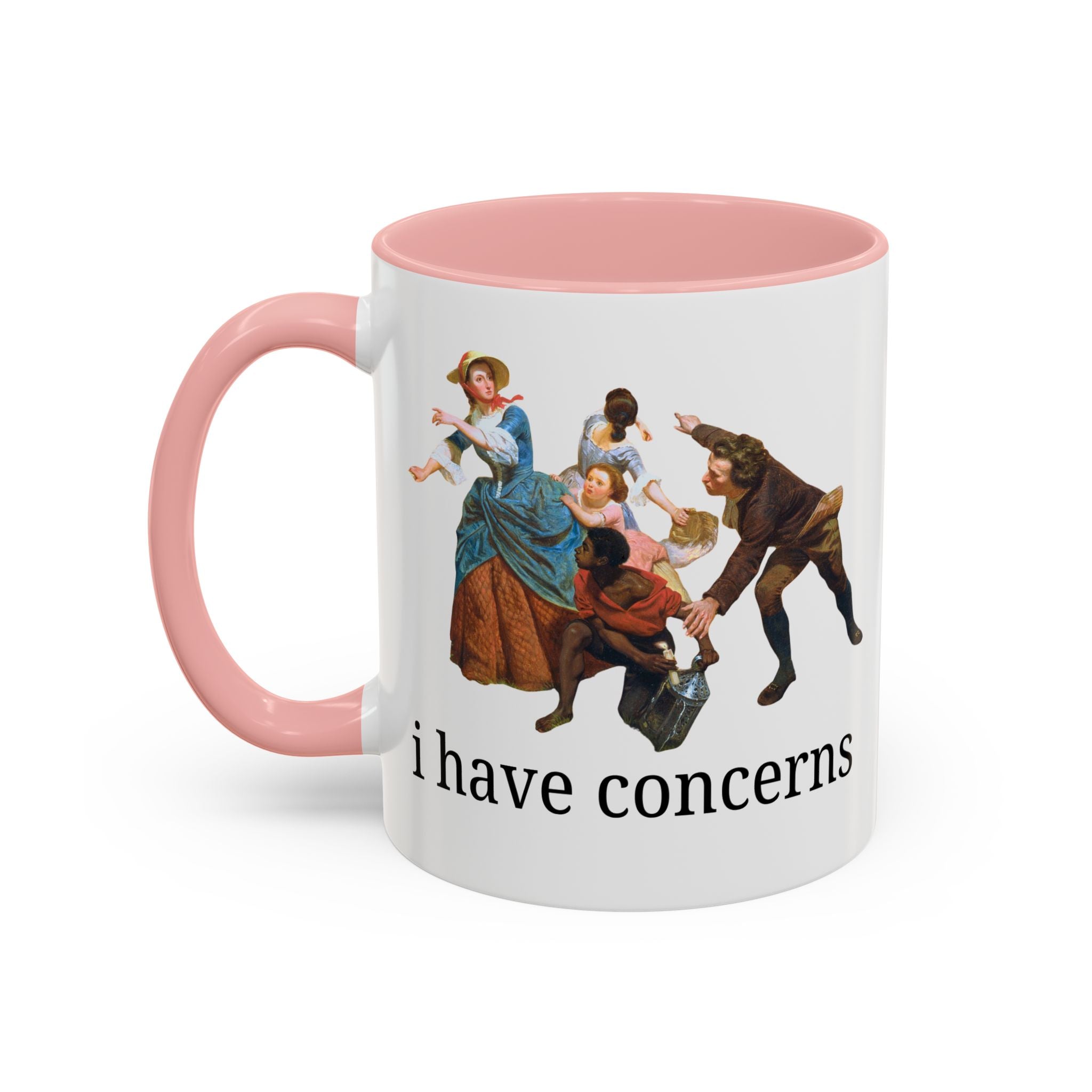 I Have Concerns Art History Coffee Mug: Mrs. Schuyler Burning Her Wheat Fields Mug Opal and June