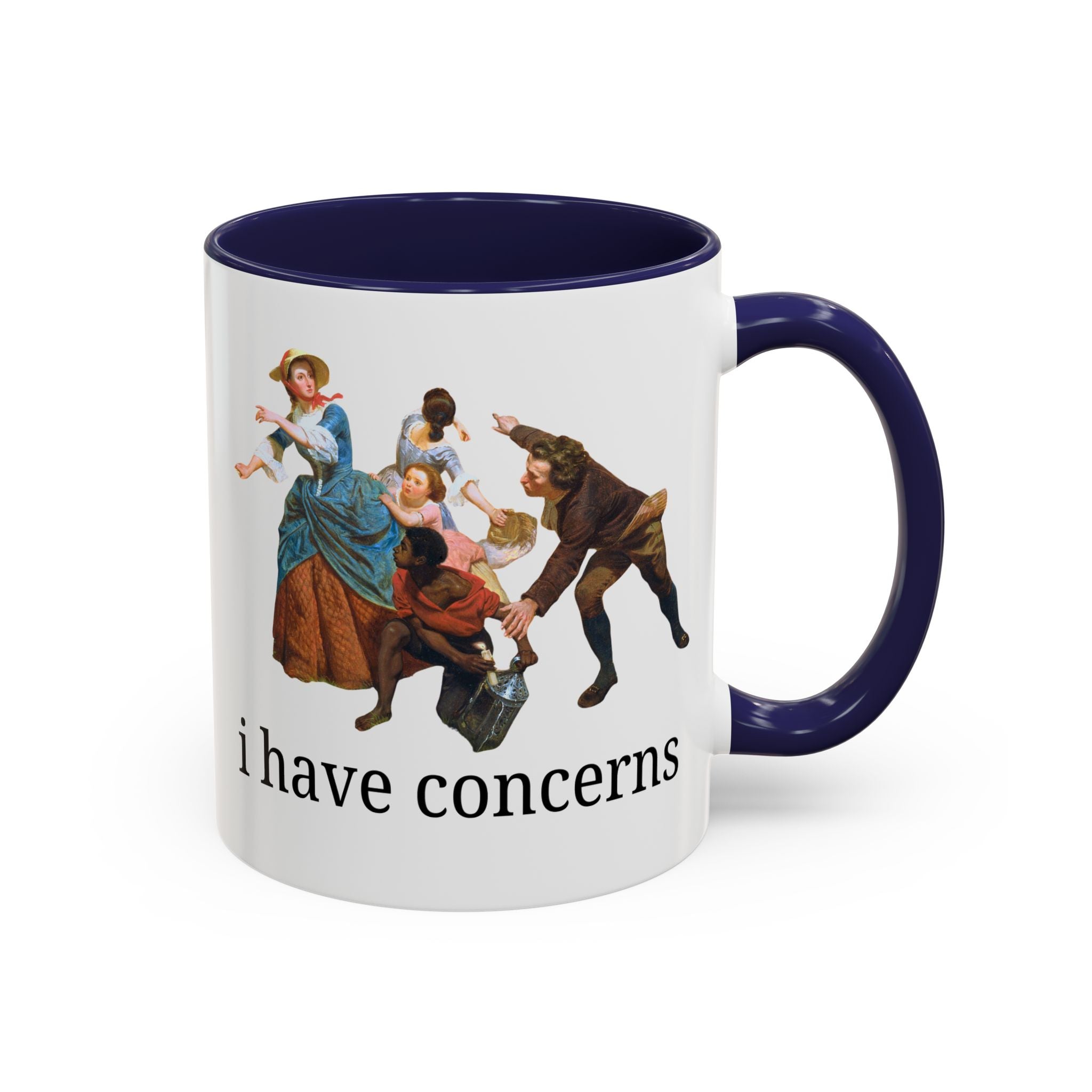 I Have Concerns Art History Coffee Mug: Mrs. Schuyler Burning Her Wheat Fields Mug Opal and June