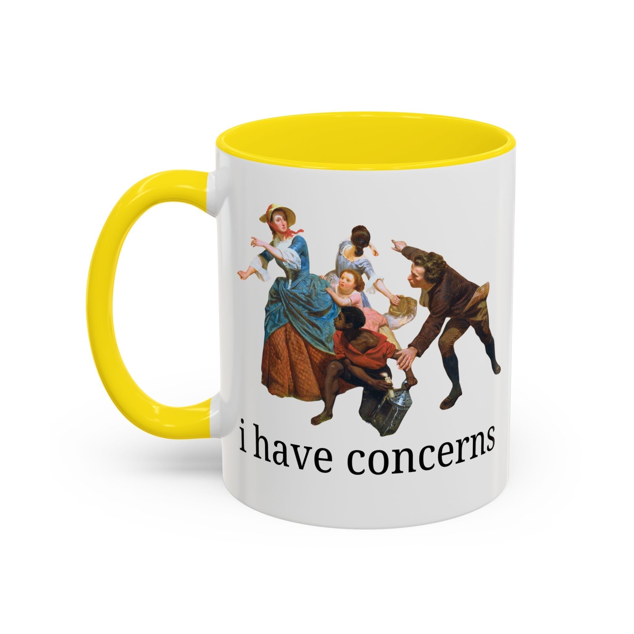 I Have Concerns Art History Coffee Mug: Mrs. Schuyler Burning Her Wheat Fields Mug Opal and June