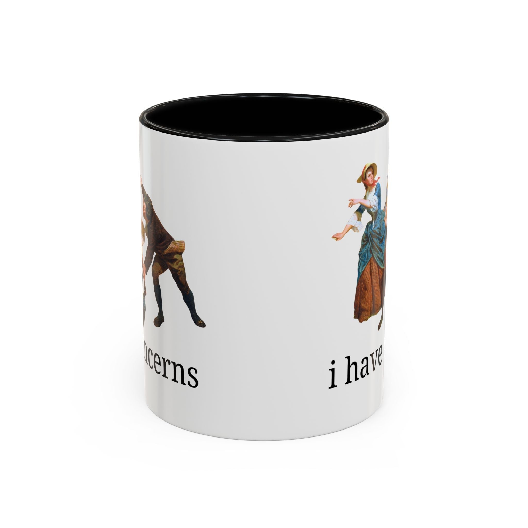 I Have Concerns Art History Coffee Mug: Mrs. Schuyler Burning Her Wheat Fields Mug Opal and June