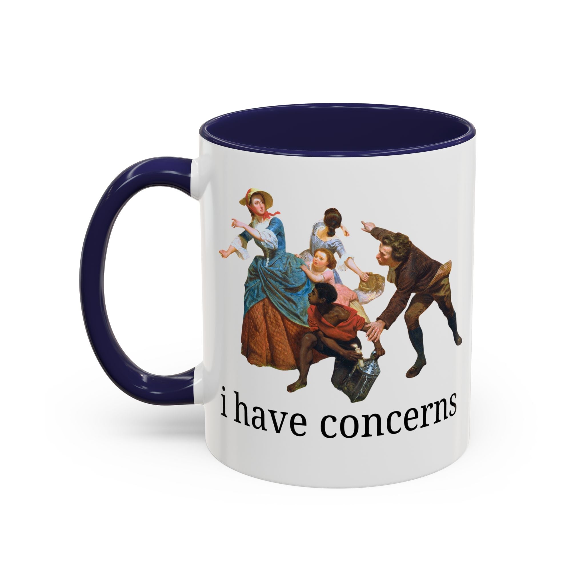 I Have Concerns Art History Coffee Mug: Mrs. Schuyler Burning Her Wheat Fields Mug Opal and June