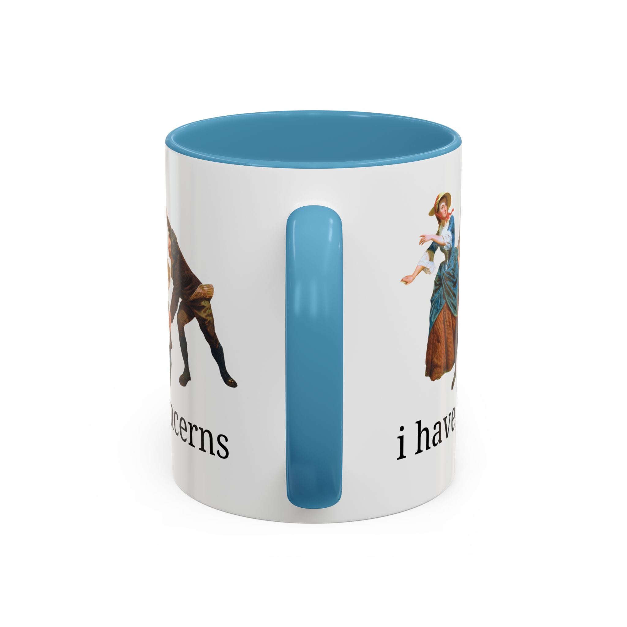 I Have Concerns Art History Coffee Mug: Mrs. Schuyler Burning Her Wheat Fields Mug Opal and June