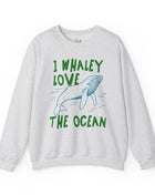 I Whaley Love the Ocean Sweatshirt Ash Sweatshirt Opal and June