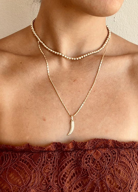 La Muela Necklace Set, 18k gold Full Set necklace Views & Co
