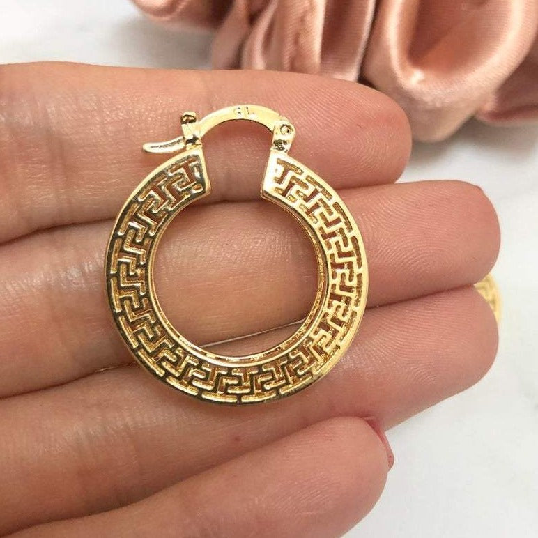 Egyptian Hoop Earrings 25mm Earrings Views & Co