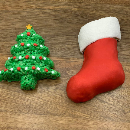 Christmas Tree and Stocking Rice Crispie Treats (6/12 pcs)