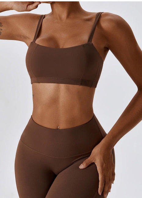 Indy Top Brown Activewear Rockstar Peach