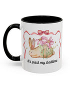 It's Past My Bedtime Bunny Ceramic Mug 11oz Black Mug Opal and June