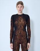 Jean Paul Gaultier Women Wood Mesh Top