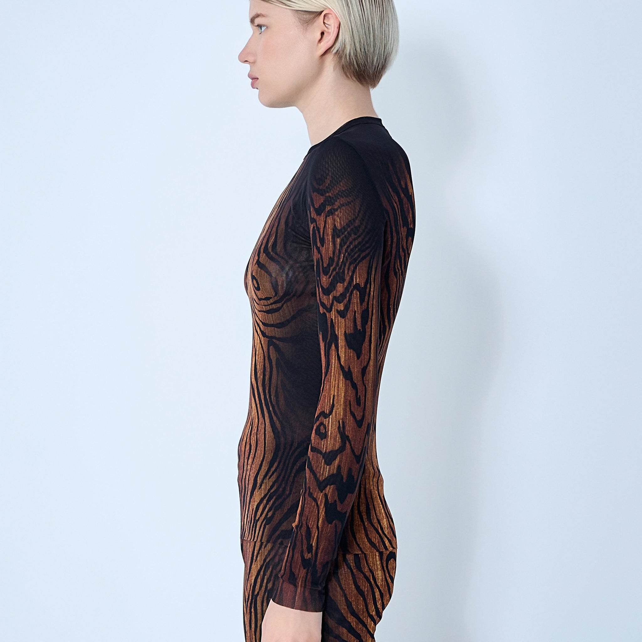 Jean Paul Gaultier Women Wood Mesh Top