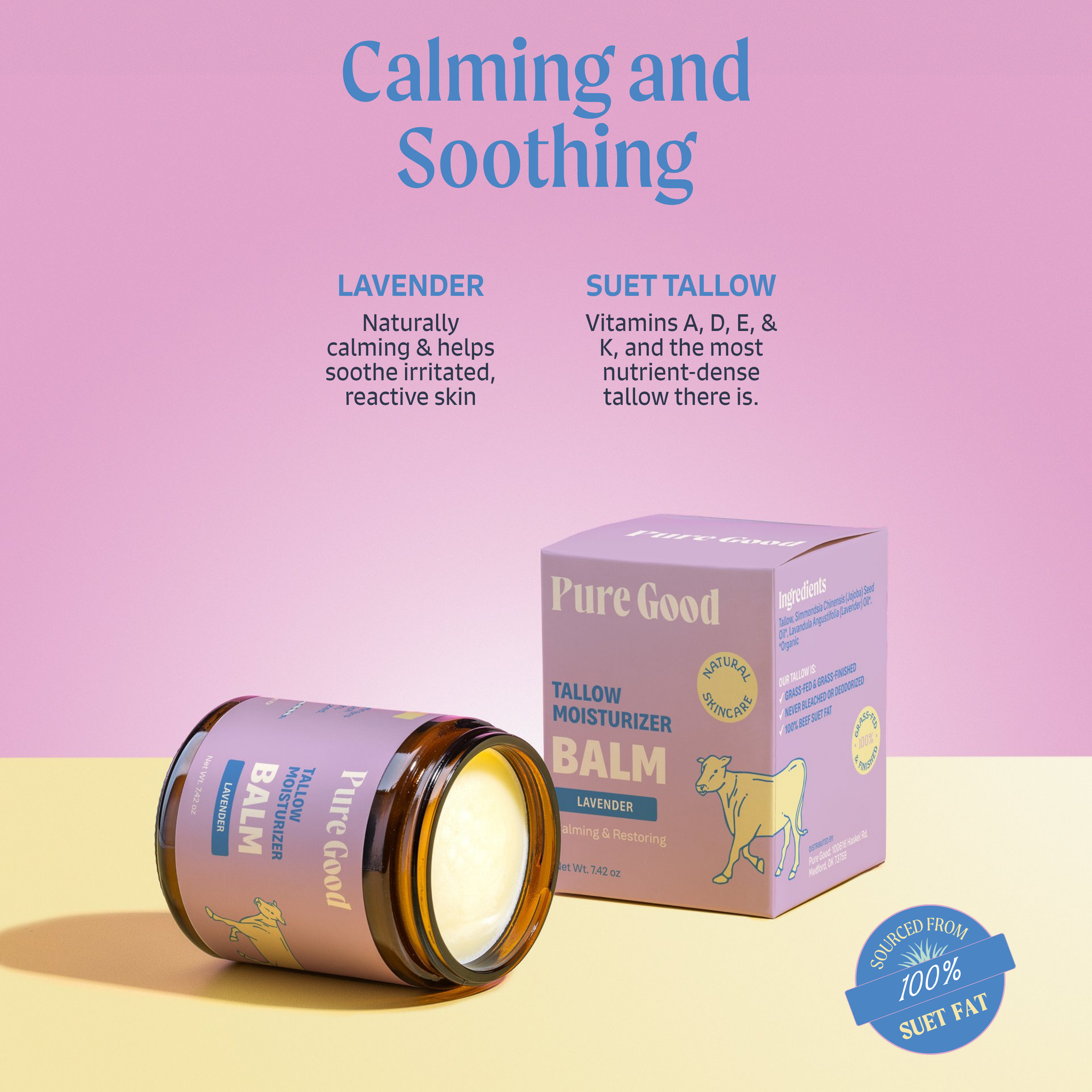 Lavender Tallow Balm - Calming & Restoring