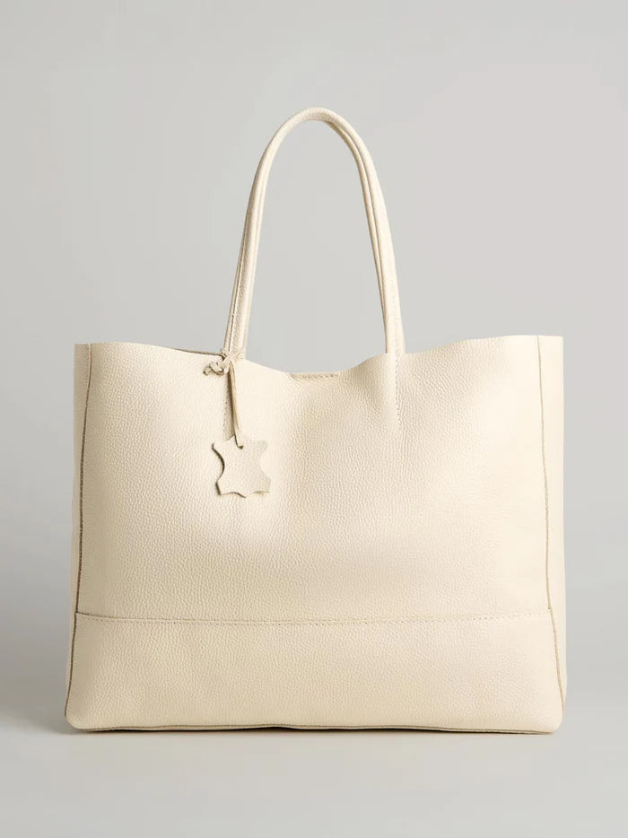 The Original Leather Tote | VERA PELLE Soft White Bags LeatherBags B2B
