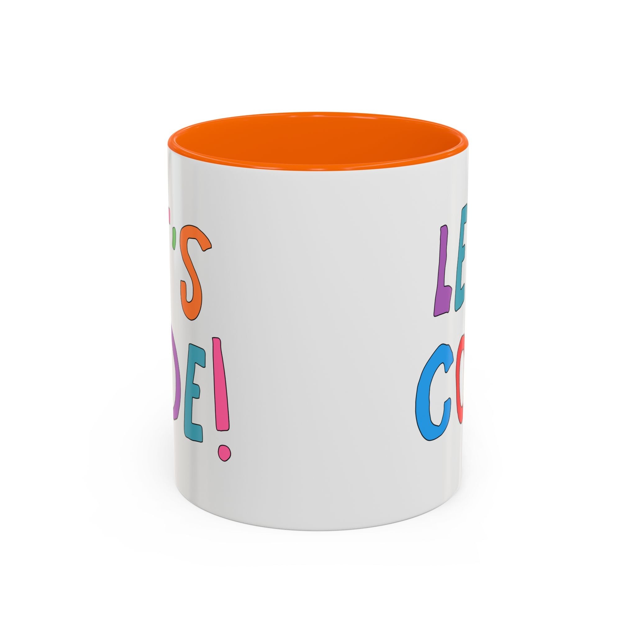 Let's Code! Computer Scientist Mug 11oz Orange Mug Opal and June