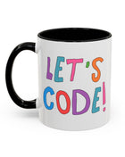 Let's Code! Computer Scientist Mug 11oz Black Mug Opal and June