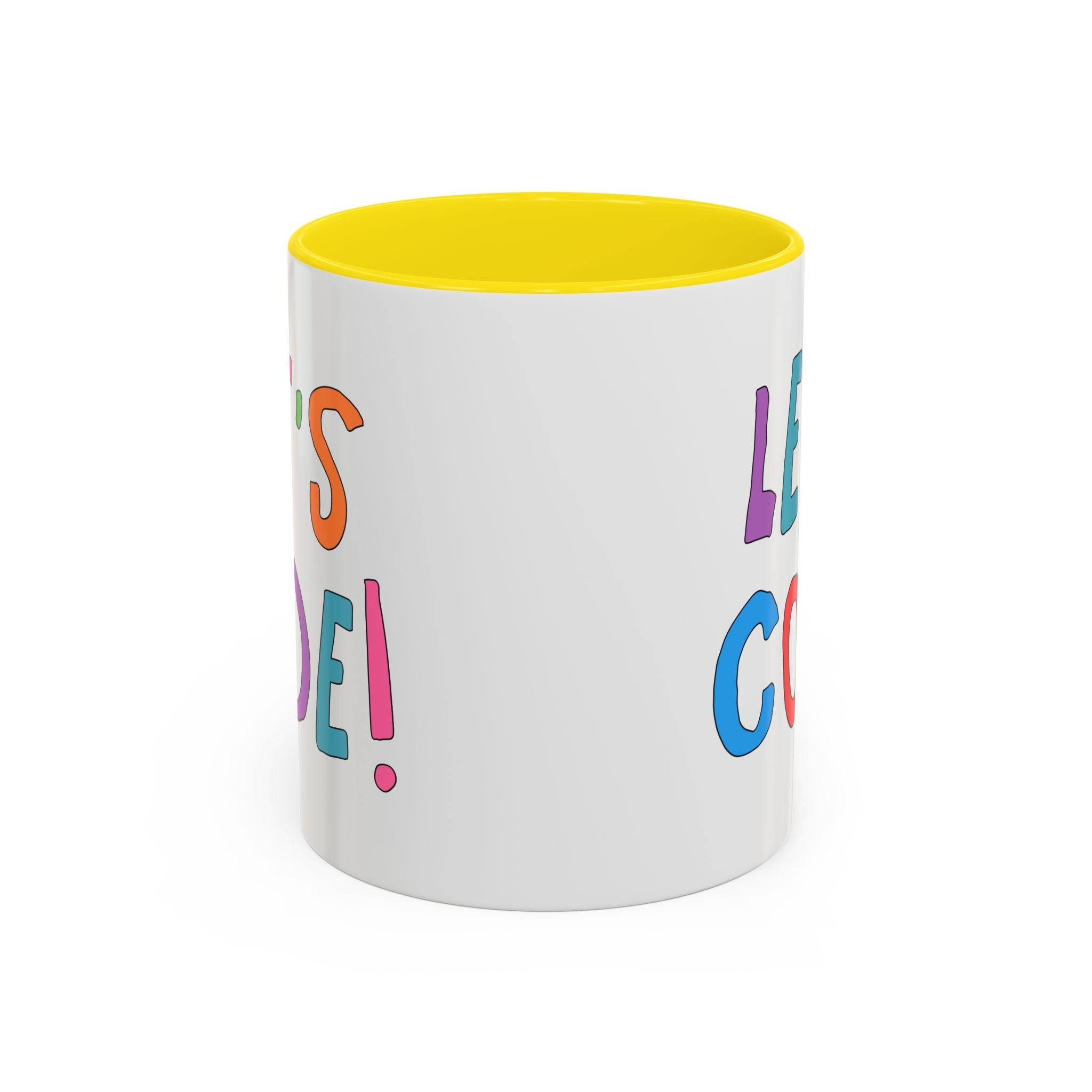 Let's Code! Computer Scientist Mug 11oz Yellow Mug Opal and June