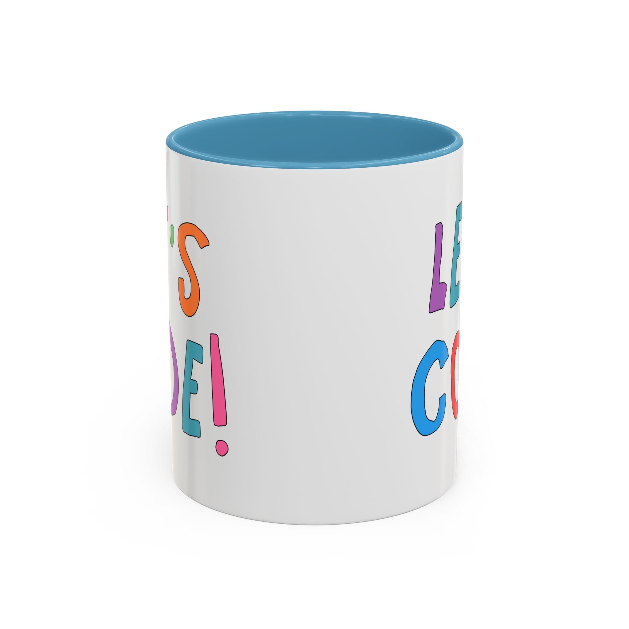 Let's Code! Computer Scientist Mug 11oz Light Blue Mug Opal and June