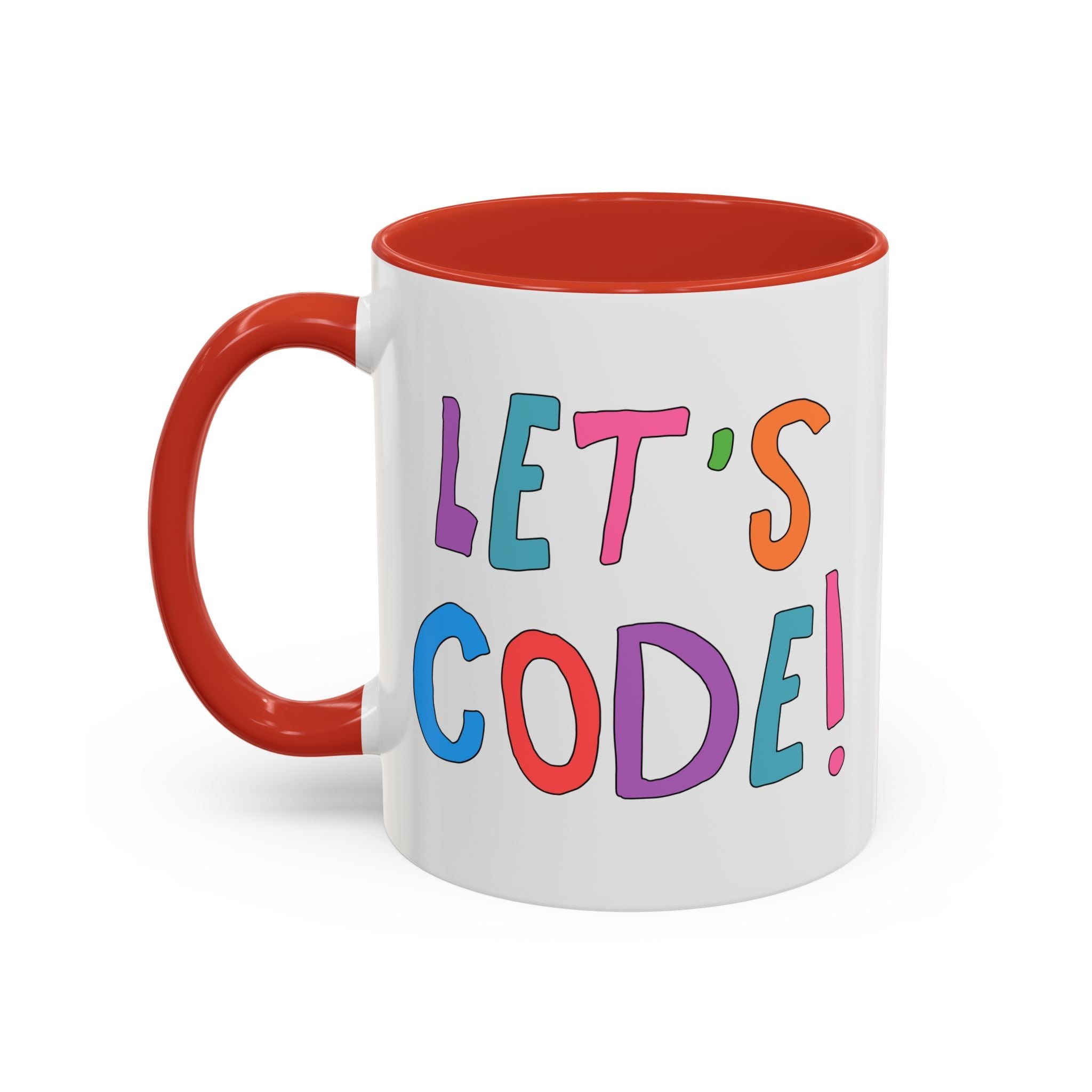 Let's Code! Computer Scientist Mug 11oz Red Mug Opal and June