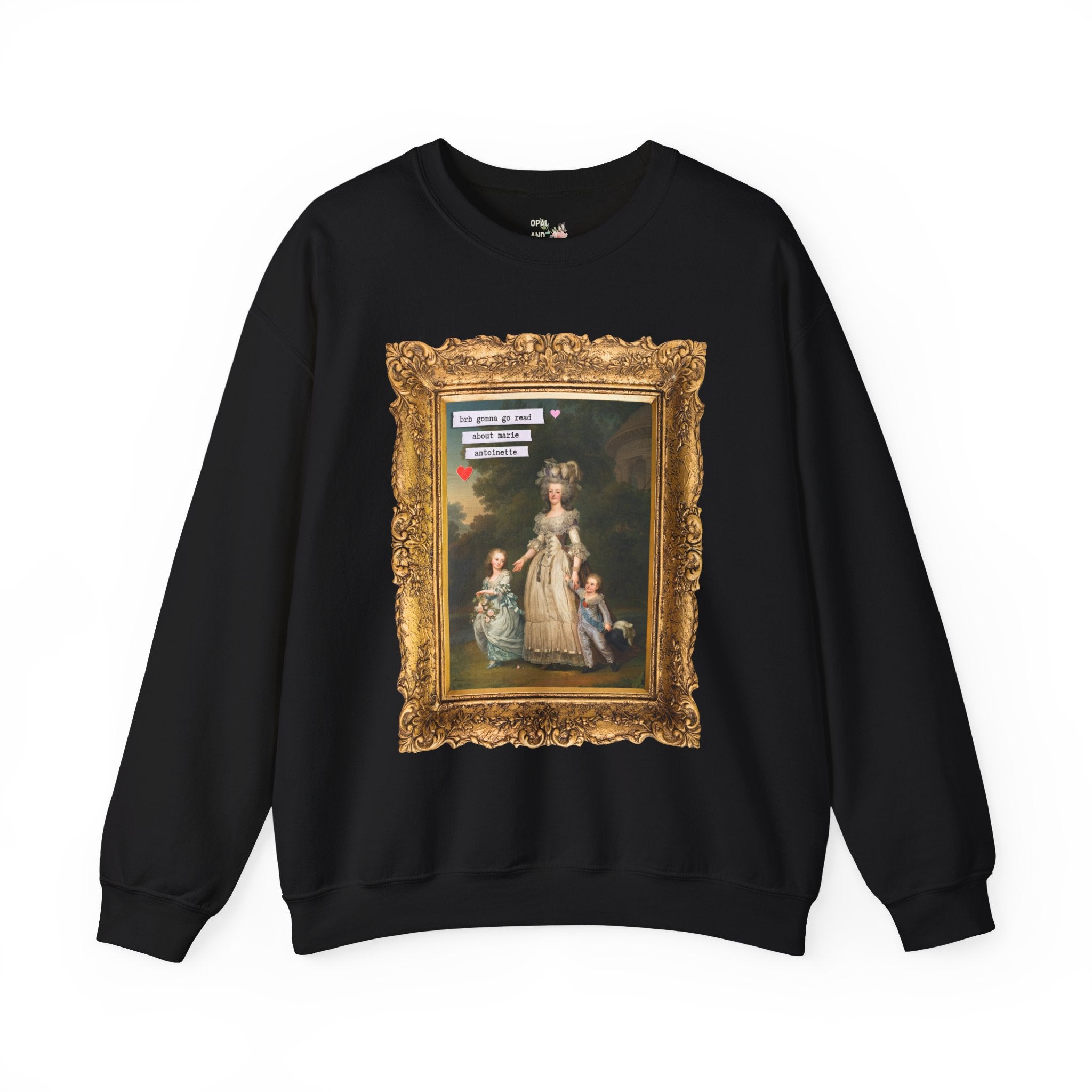 Marie Antoinette Sweatshirt Black Sweatshirt Opal and June
