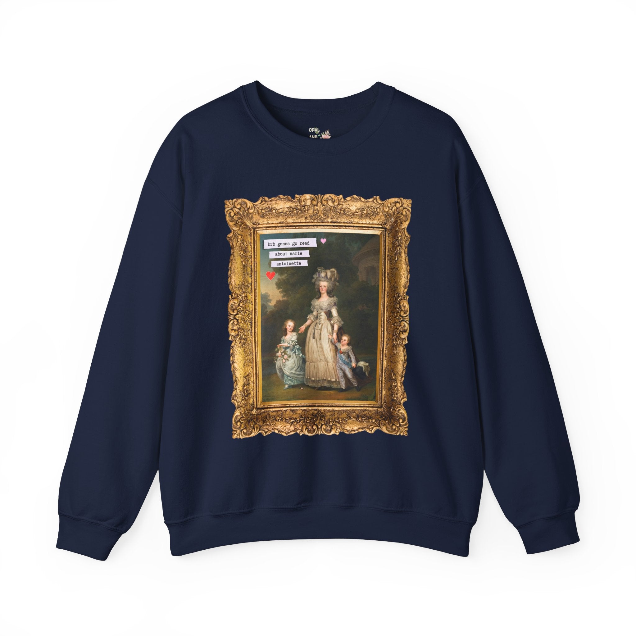Marie Antoinette Sweatshirt Navy Sweatshirt Opal and June