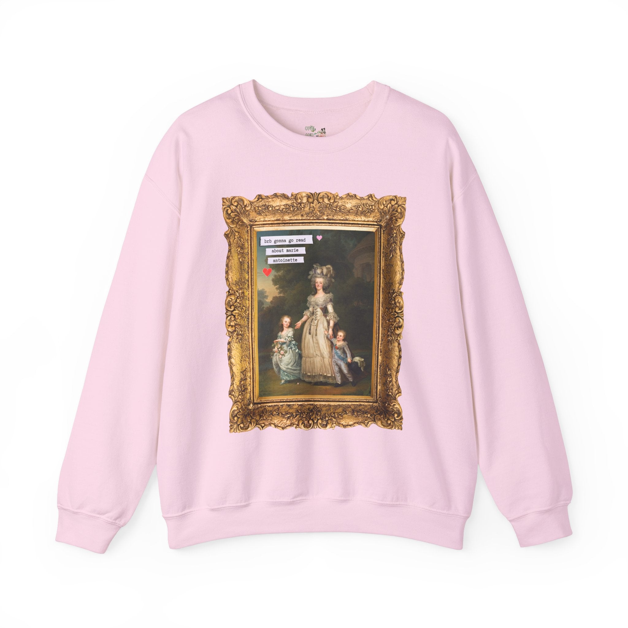 Marie Antoinette Sweatshirt Light Pink Sweatshirt Opal and June