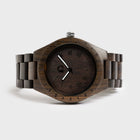 Mens Deep Walnut Wood Watch, A Minimalist Vintage Design