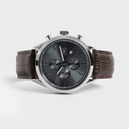 The Chronograph Mens Watch, Croc Leather Strap