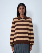 Miu Miu Women Cotton Striped Polo Shirt