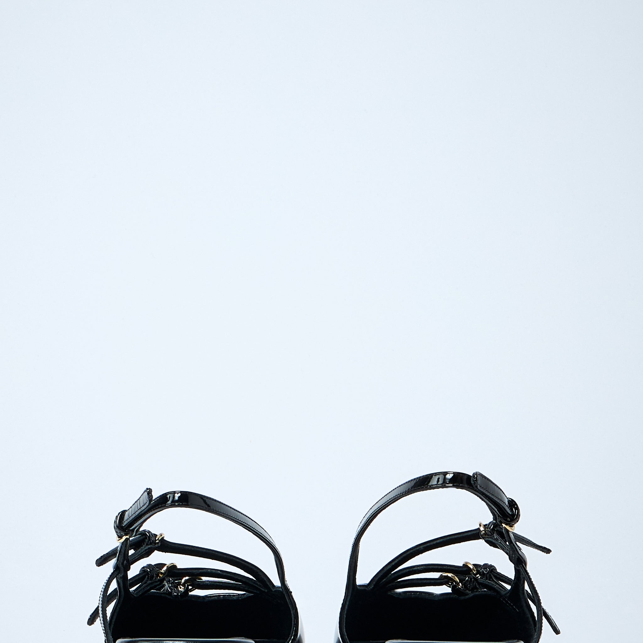 Miu Miu Women Patent Leather Slingback Ballerina Flats