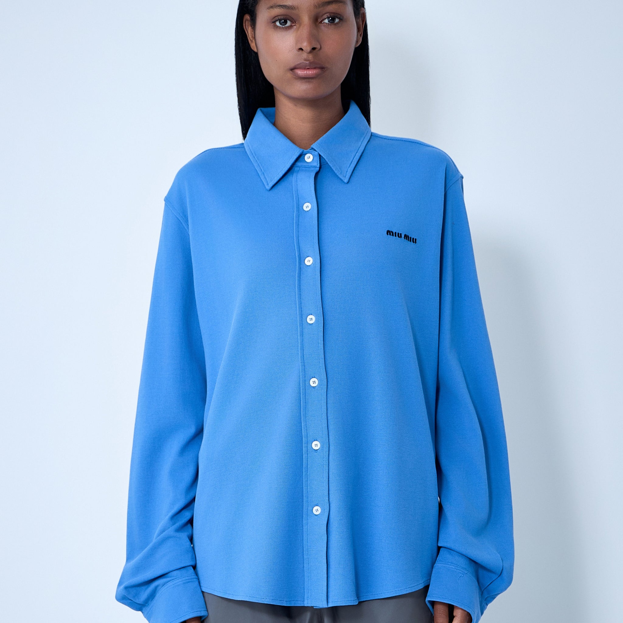Miu Miu Women Logo Motif Shirt