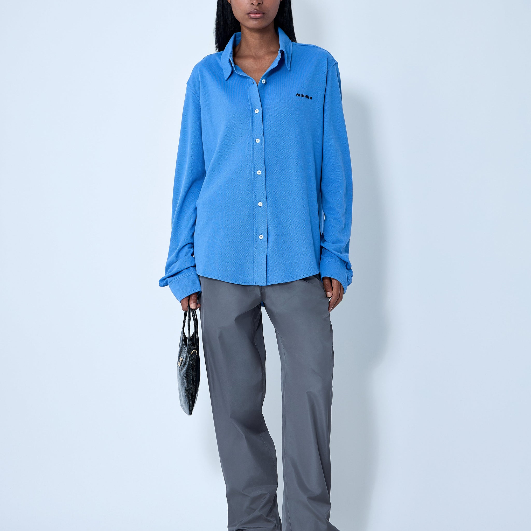 Miu Miu Women Logo Motif Shirt