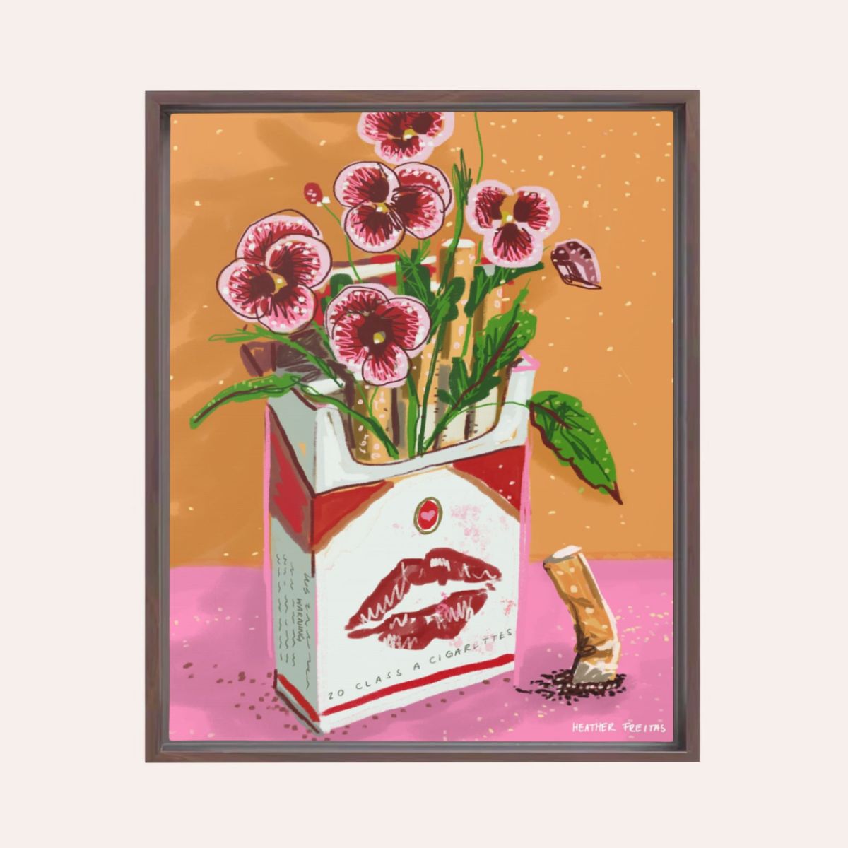 Dirt Bouquet Framed Fine Art Canvas Print