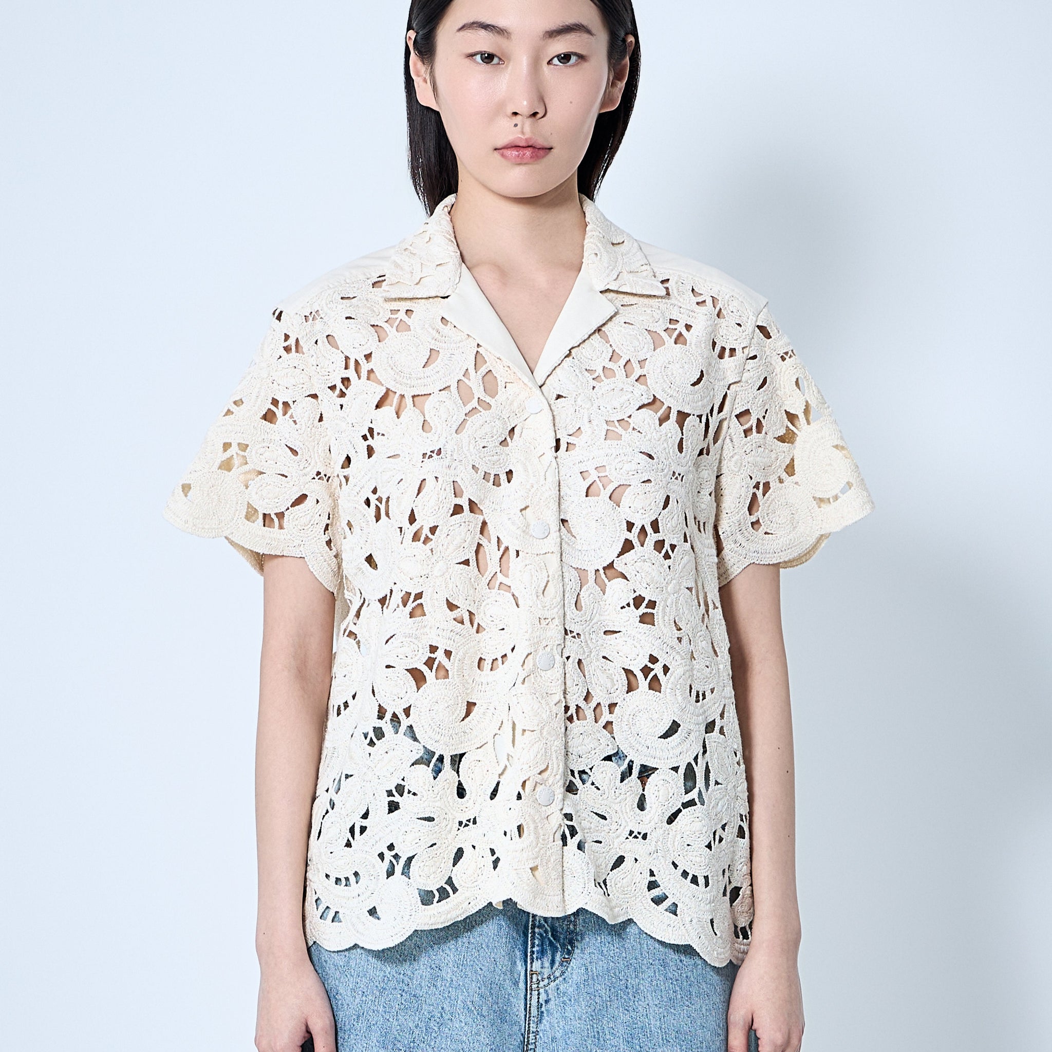 Moncler Women Short Sleeve Button-Down Shirt