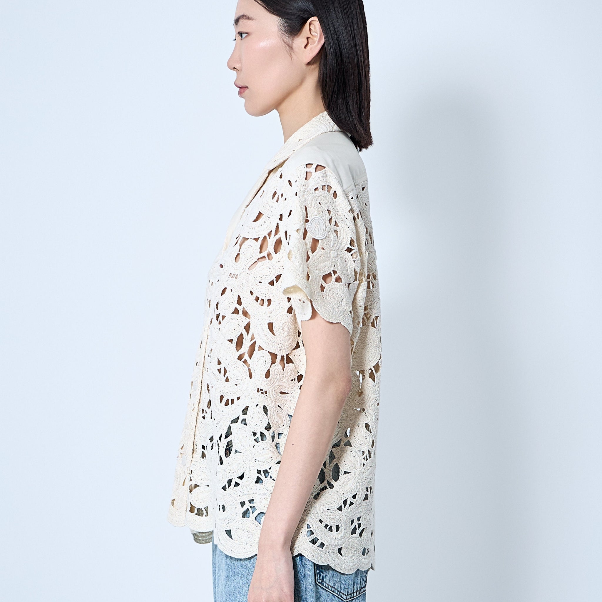 Moncler Women Short Sleeve Button-Down Shirt