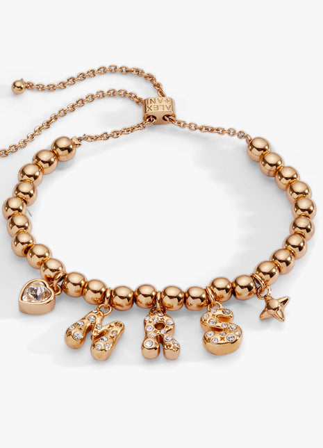 'Mrs" Beaded Bubble Bolo Bracelet