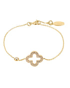 Open Clover Bracelet Plated - 22K Gold, Rose Gold, Rhodium