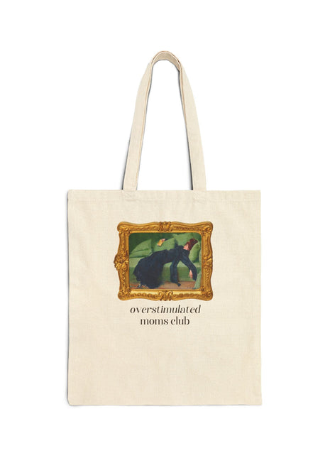 Overstimulated Moms Club Canvas Tote Bag Natural 15" x 16" Bags Opal and June