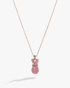 PEEPS® Pink Crystal Bunny Pendant Necklace