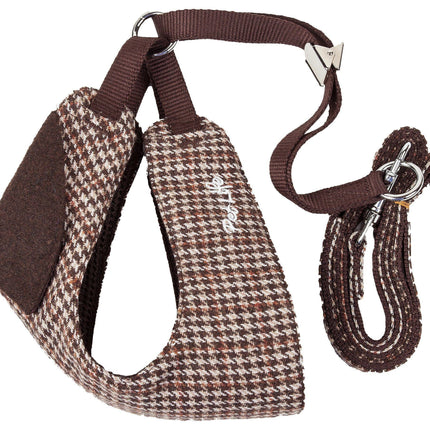 Houndsome Adjustable Wool-Touch Pet Harness & Leash Duo