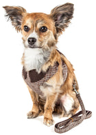 Houndsome Adjustable Wool-Touch Pet Harness & Leash Duo