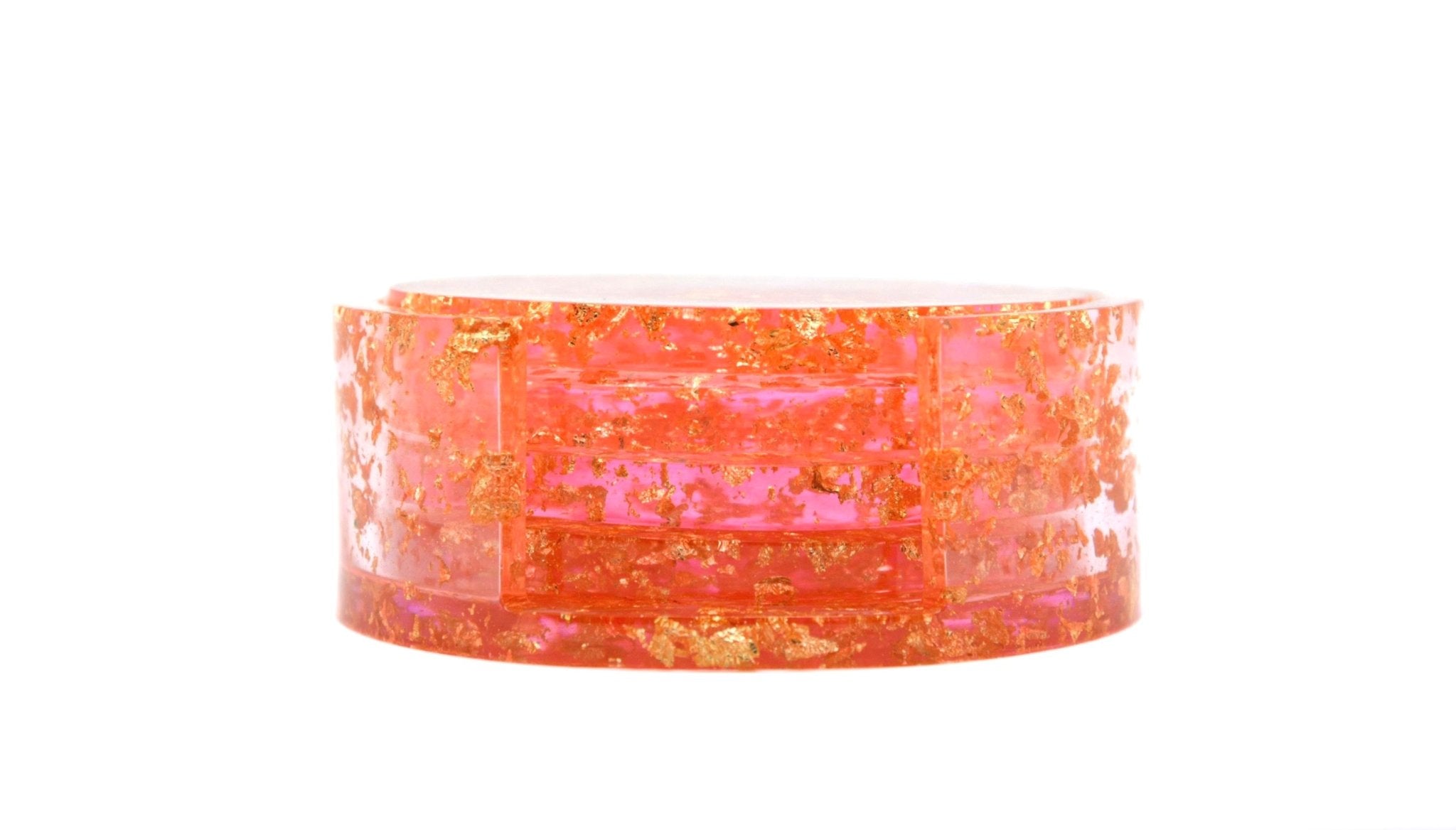 PINK GOLD LEAF COASTER SET SAVAGE HOME House of Savage