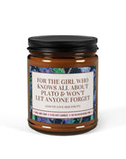 For the Girl Who Knows All About Plato Candle 9oz Amber Home Decor Opal and June