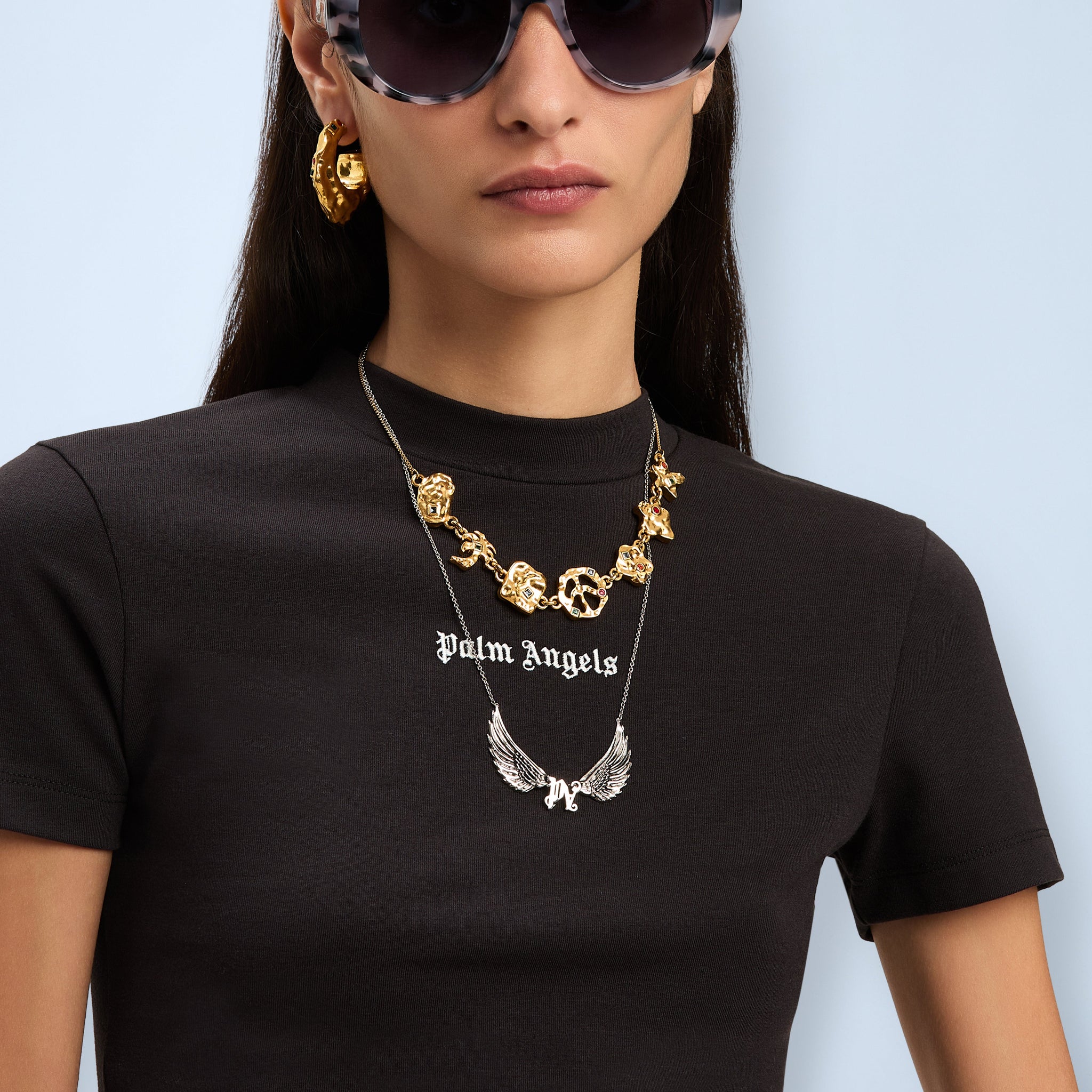 Palm Angels Women Logo Motif T-Shirt