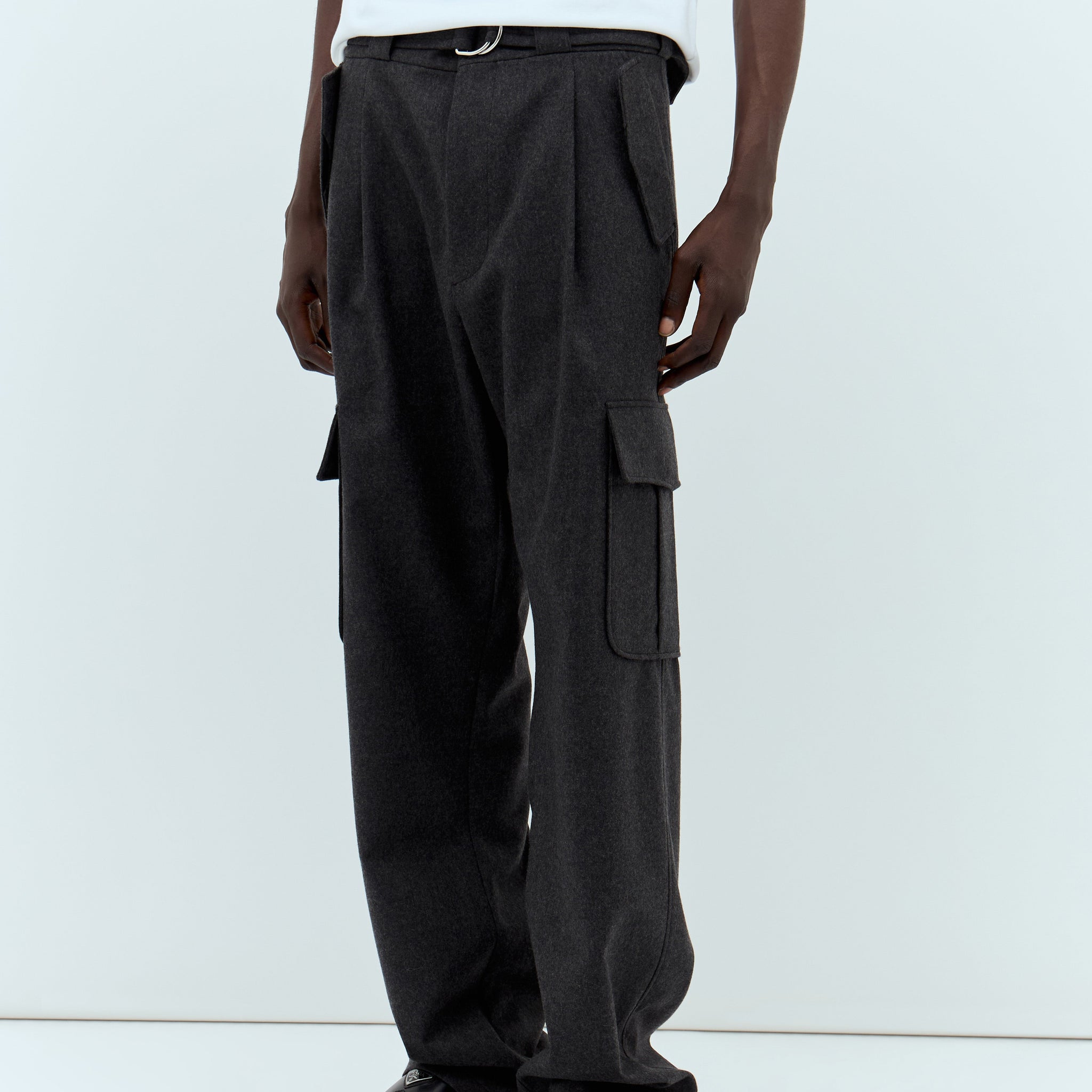 Prada Men Flannel Cargo Pants