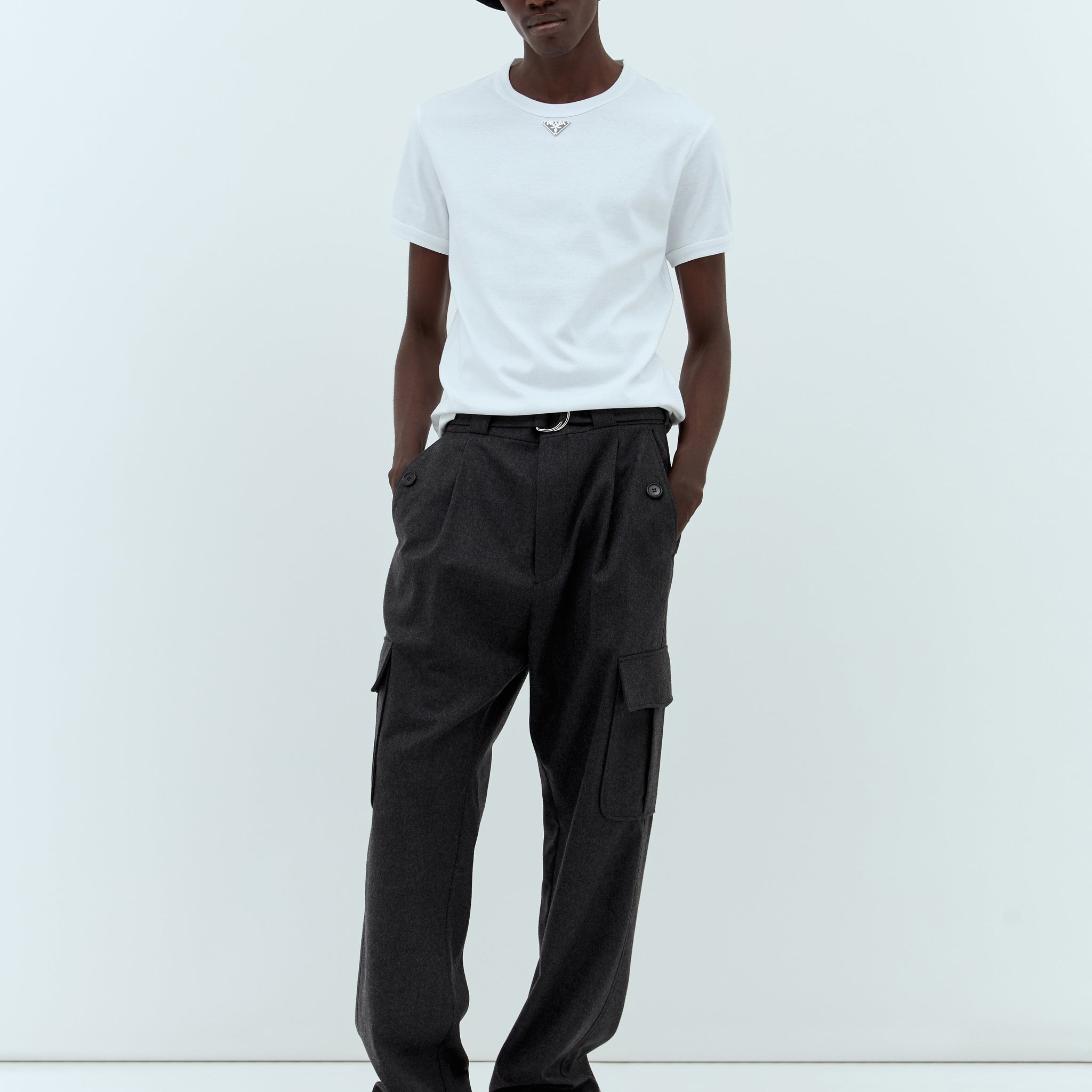 Prada Men Flannel Cargo Pants
