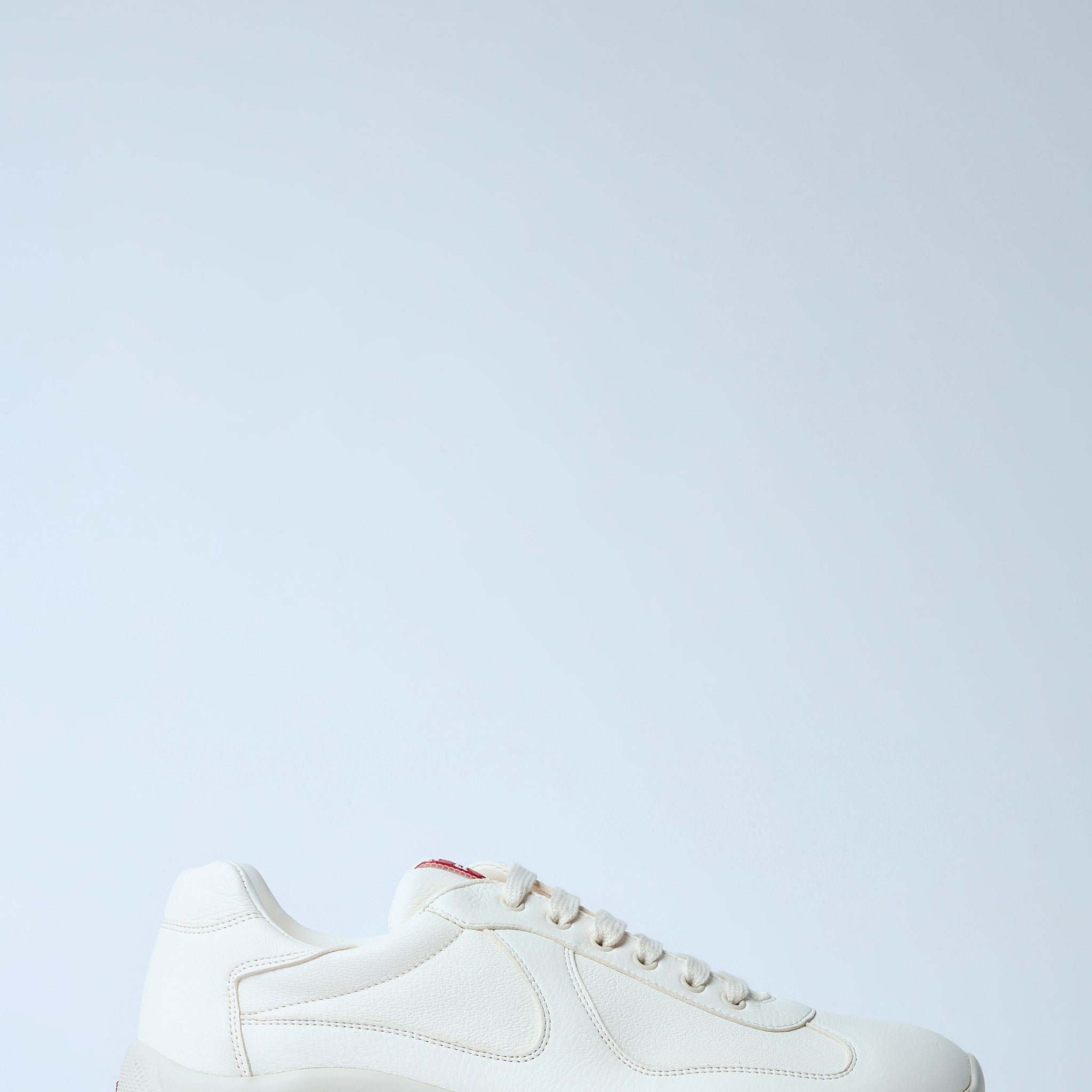 Prada Men Leather Low-Top Sneakers