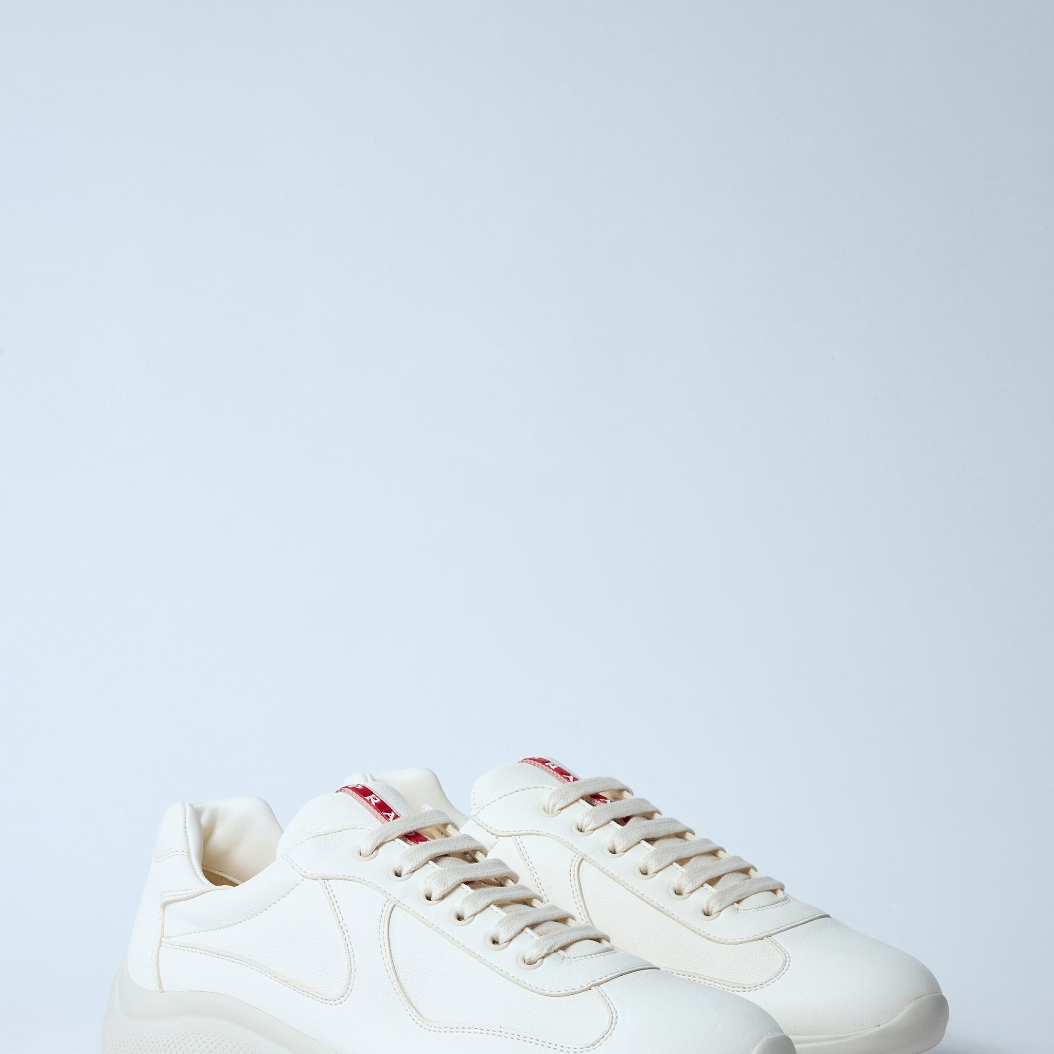 Prada Men Leather Low-Top Sneakers