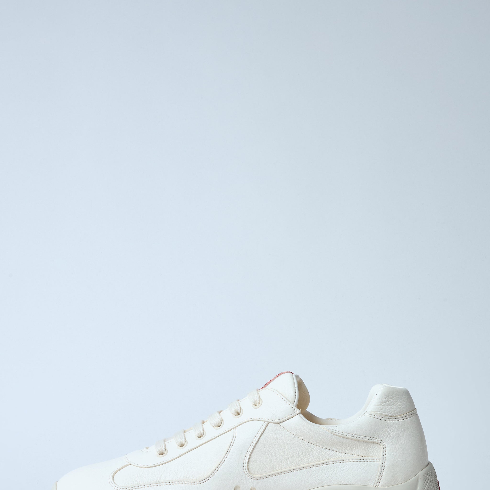 Prada Men Leather Low-Top Sneakers