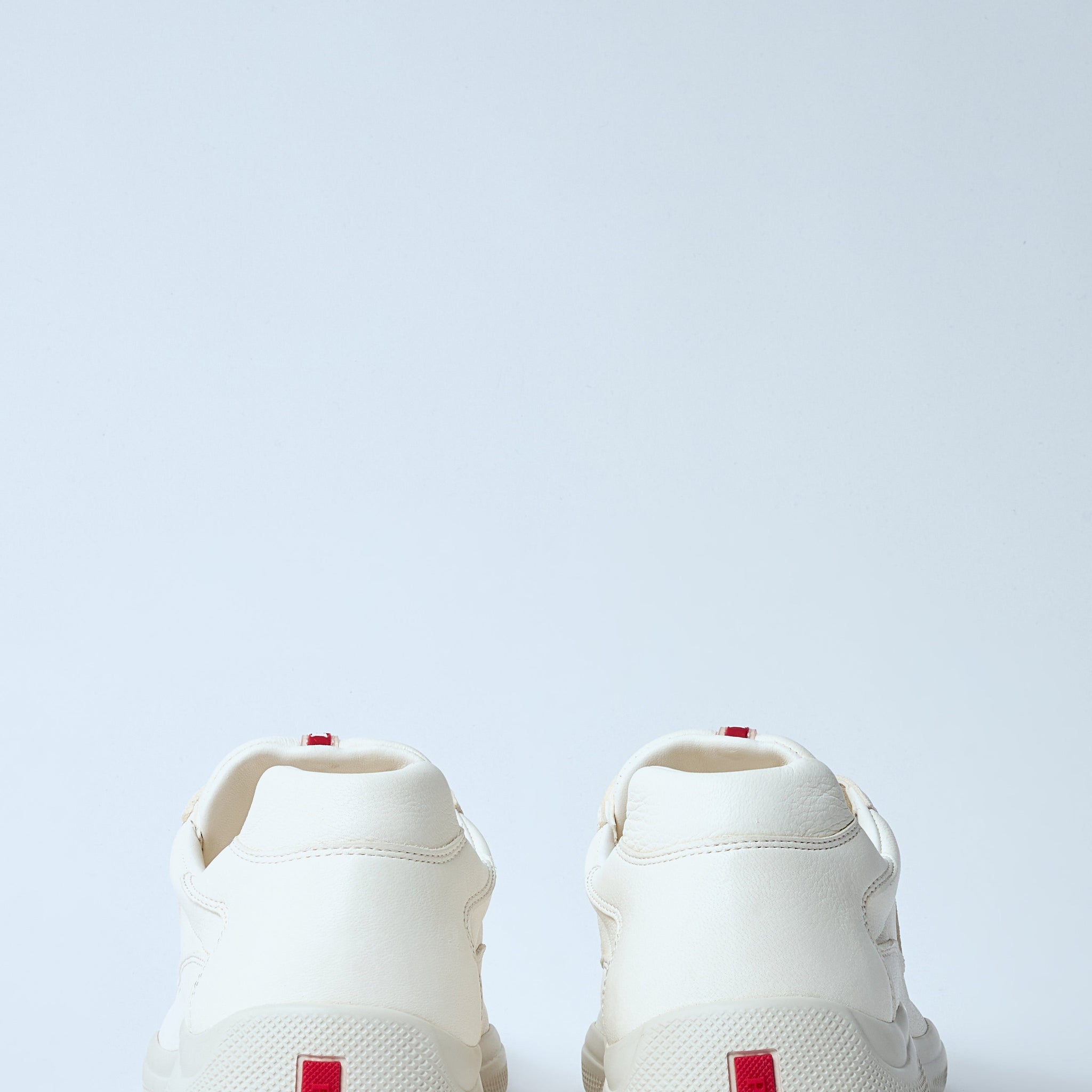 Prada Men Leather Low-Top Sneakers